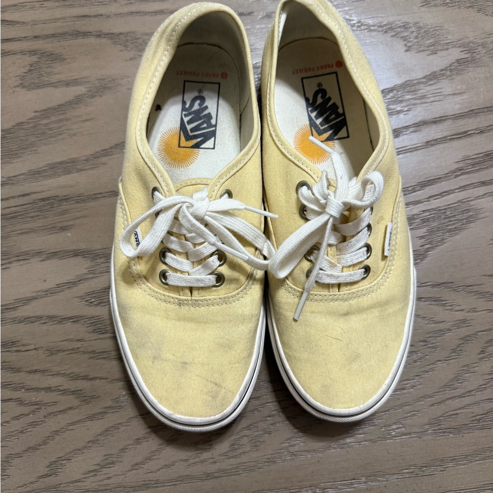 Vans Light Yellow Canvas Shoes
